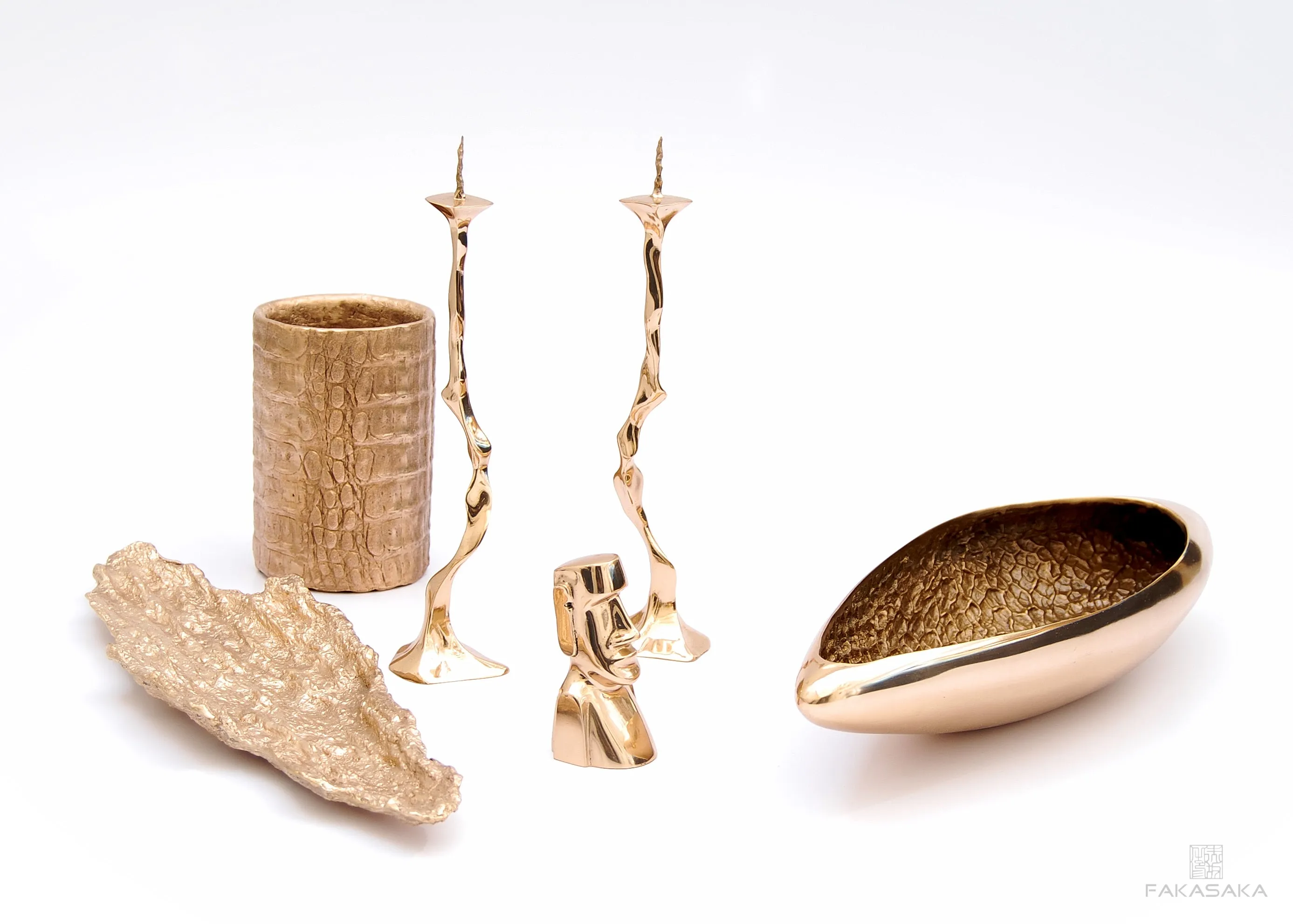 DEBBIE CANDLESTICK<br><br>POLISHED BRONZE