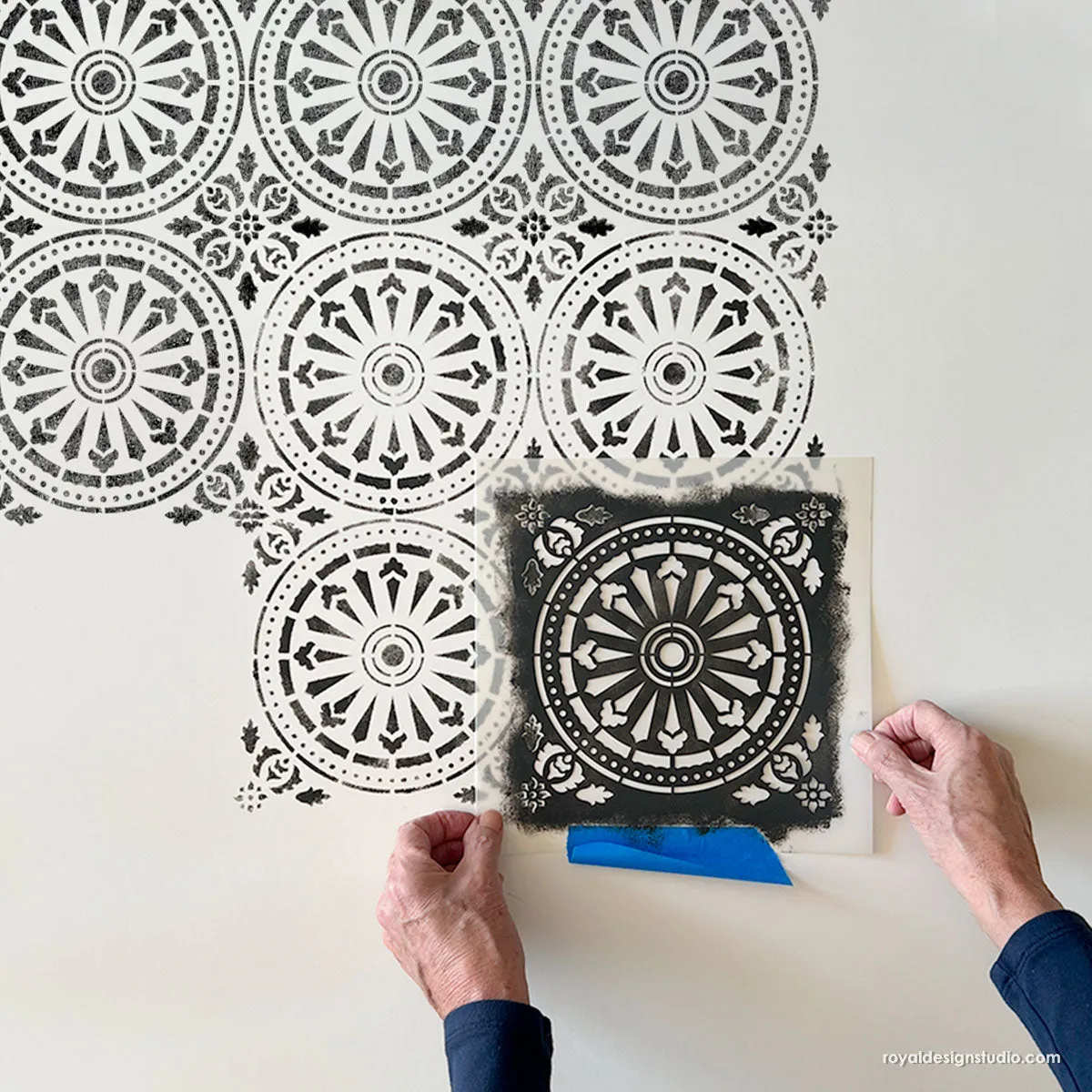 Delicate Tile Stencil