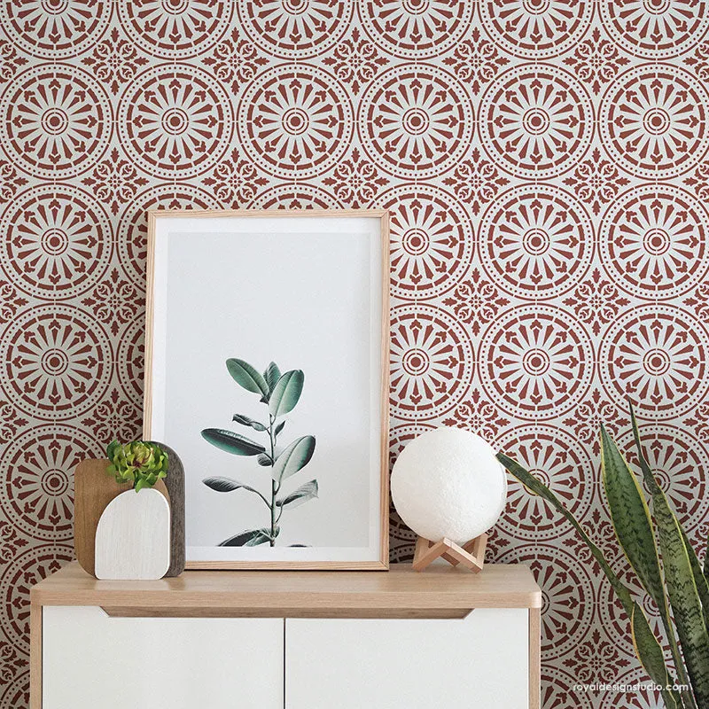 Delicate Tile Stencil