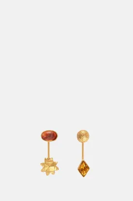 Detachable Drop Citrine Earrings
