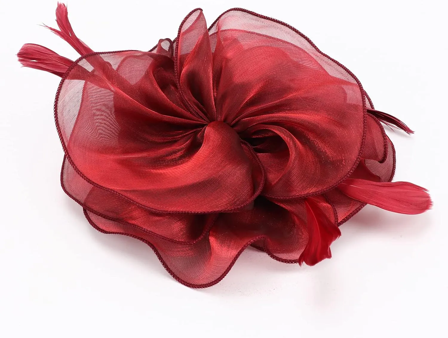 DRESHOW Fascinators Hat Tea Party Headwear Ribbons Feathers on a Headband and a Clip for Girls and Women