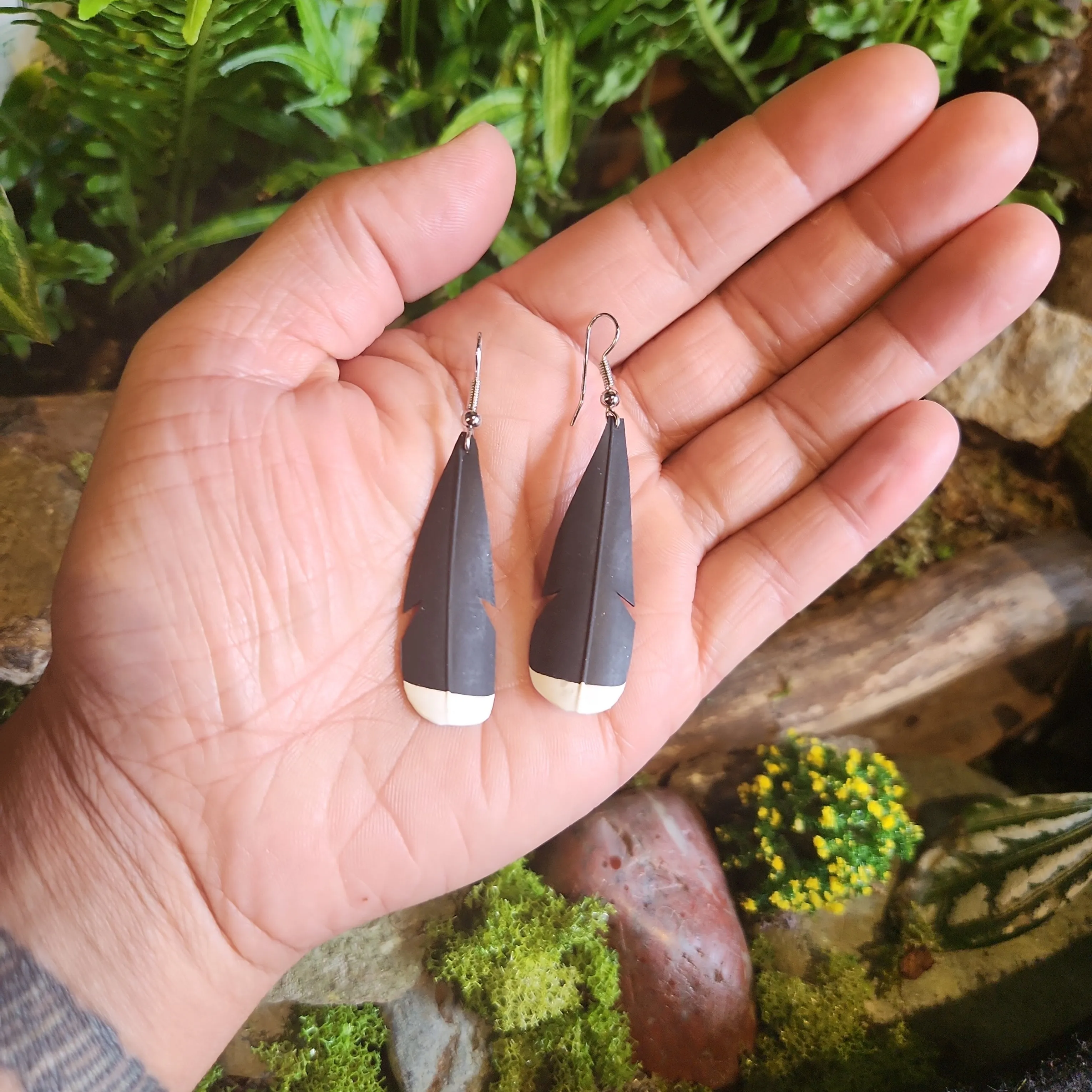 Feather earrings