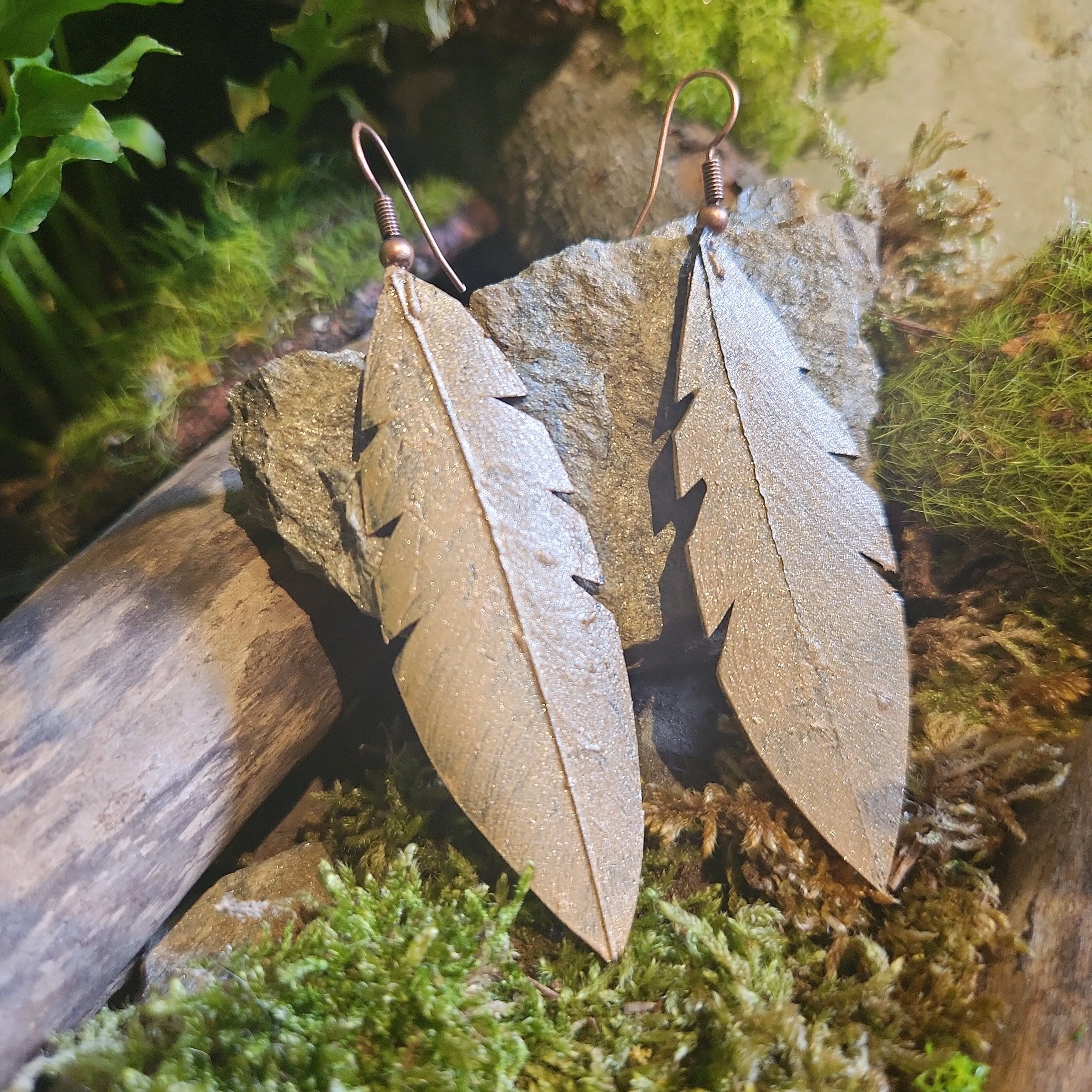Feather earrings