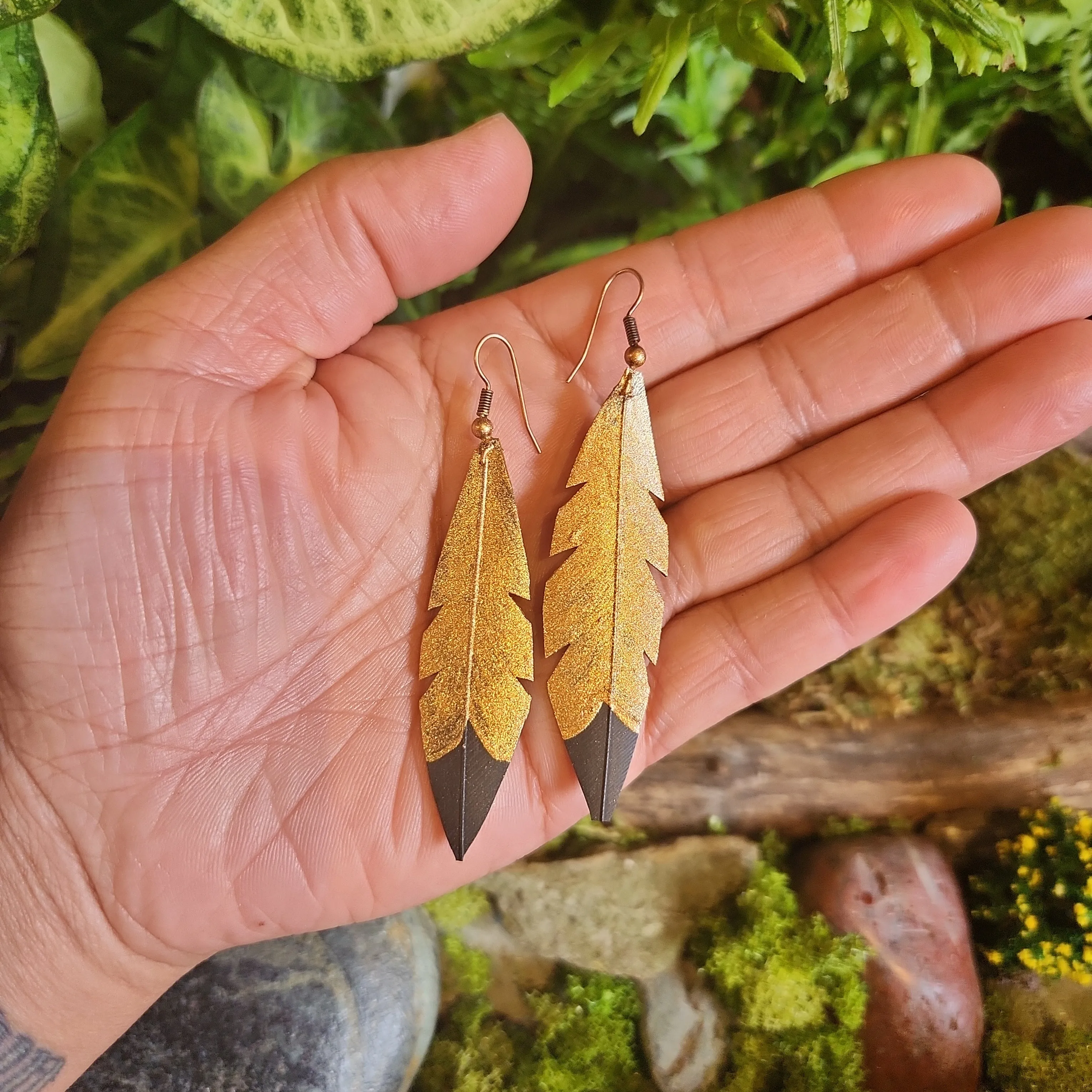 Feather earrings