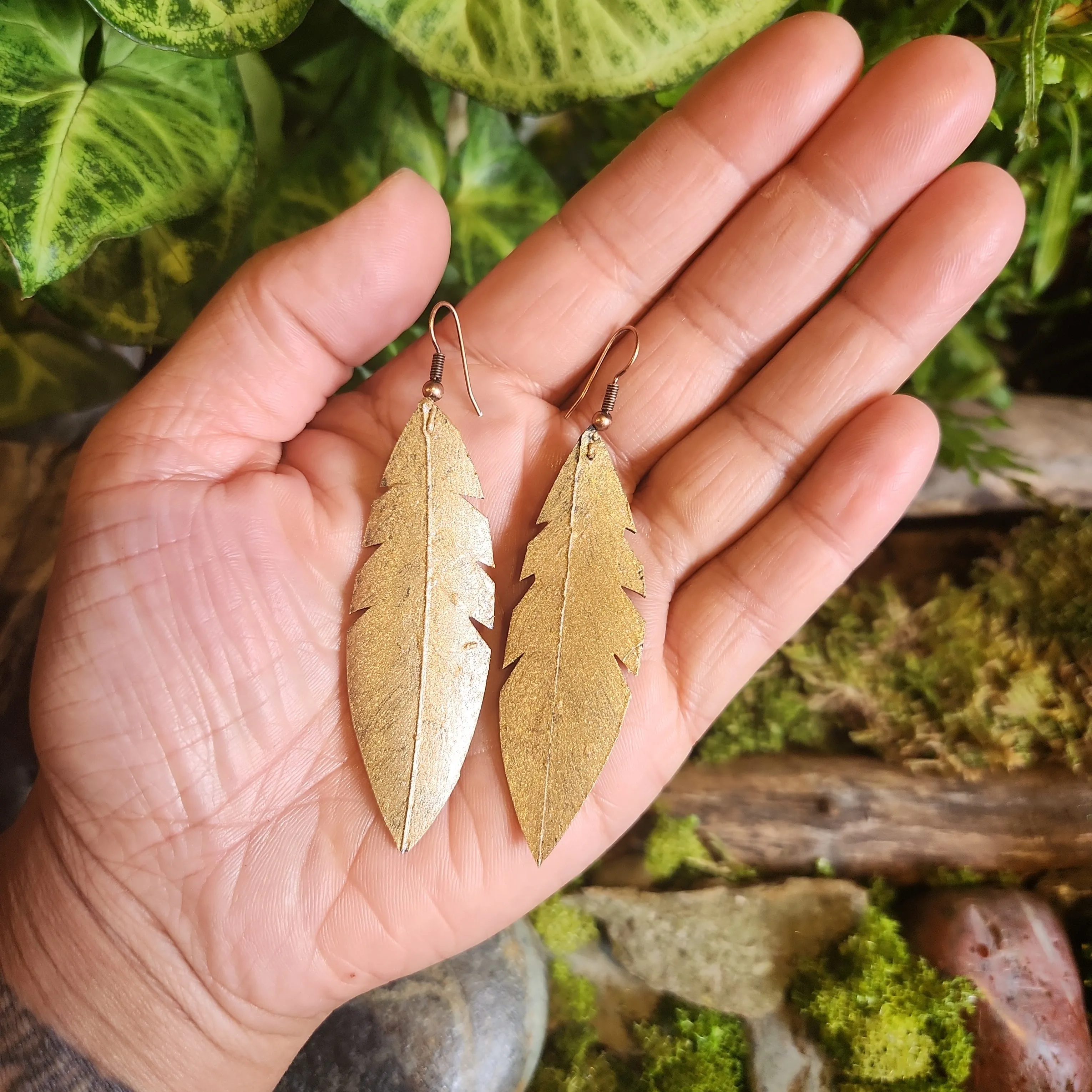 Feather earrings