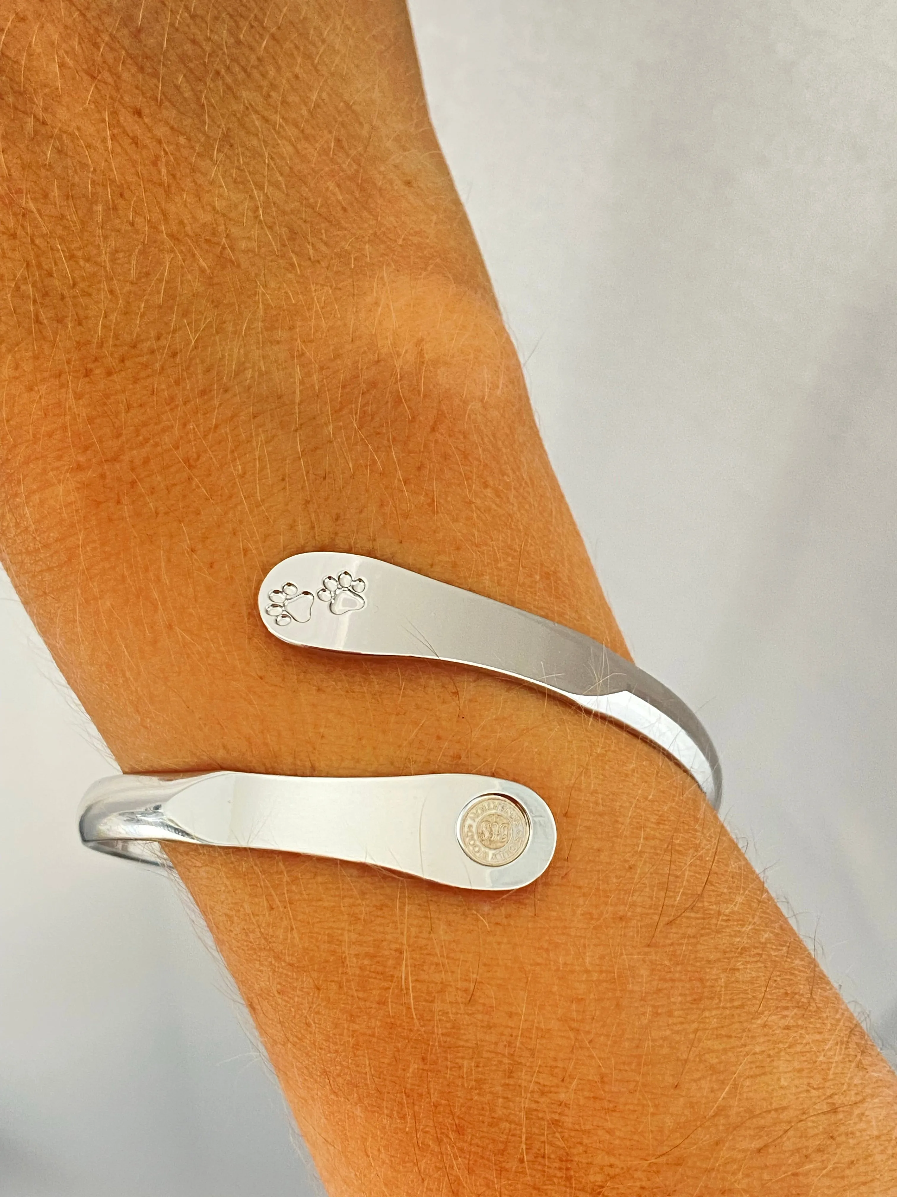 Gold Furry Friends Bracelets, Engraved  Furiends leave paw print in your heart- Paw Prints ( Furry Friends)
