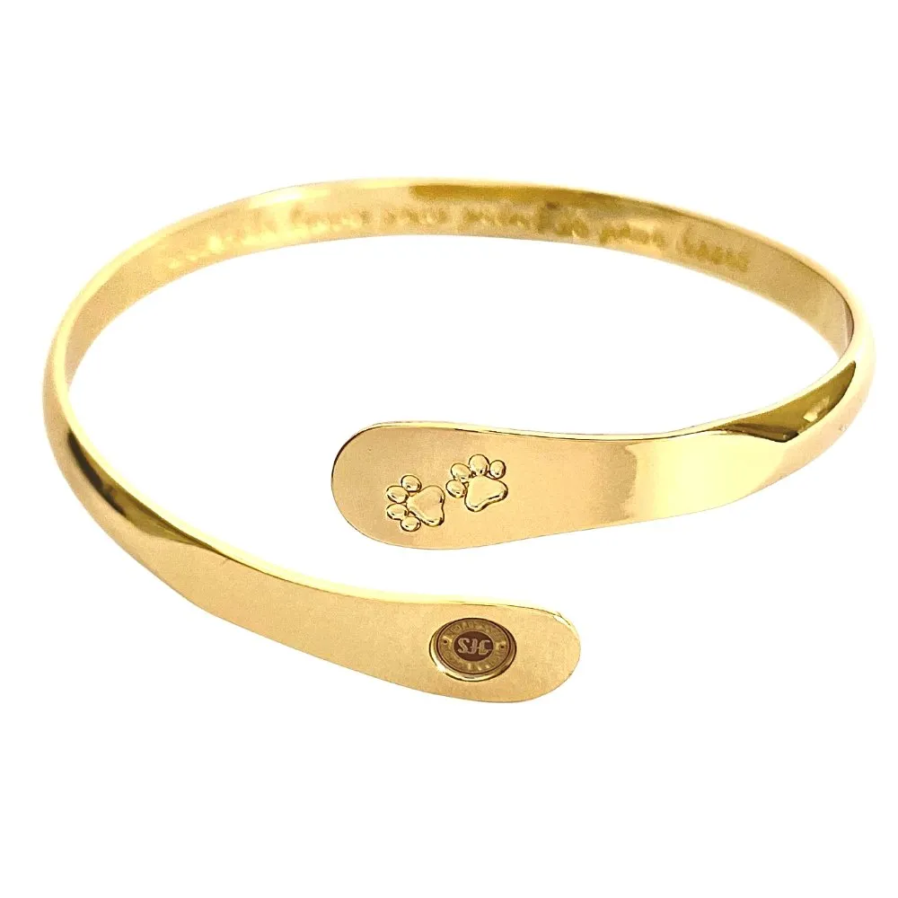 Gold Furry Friends Bracelets, Engraved  Furiends leave paw print in your heart- Paw Prints ( Furry Friends)