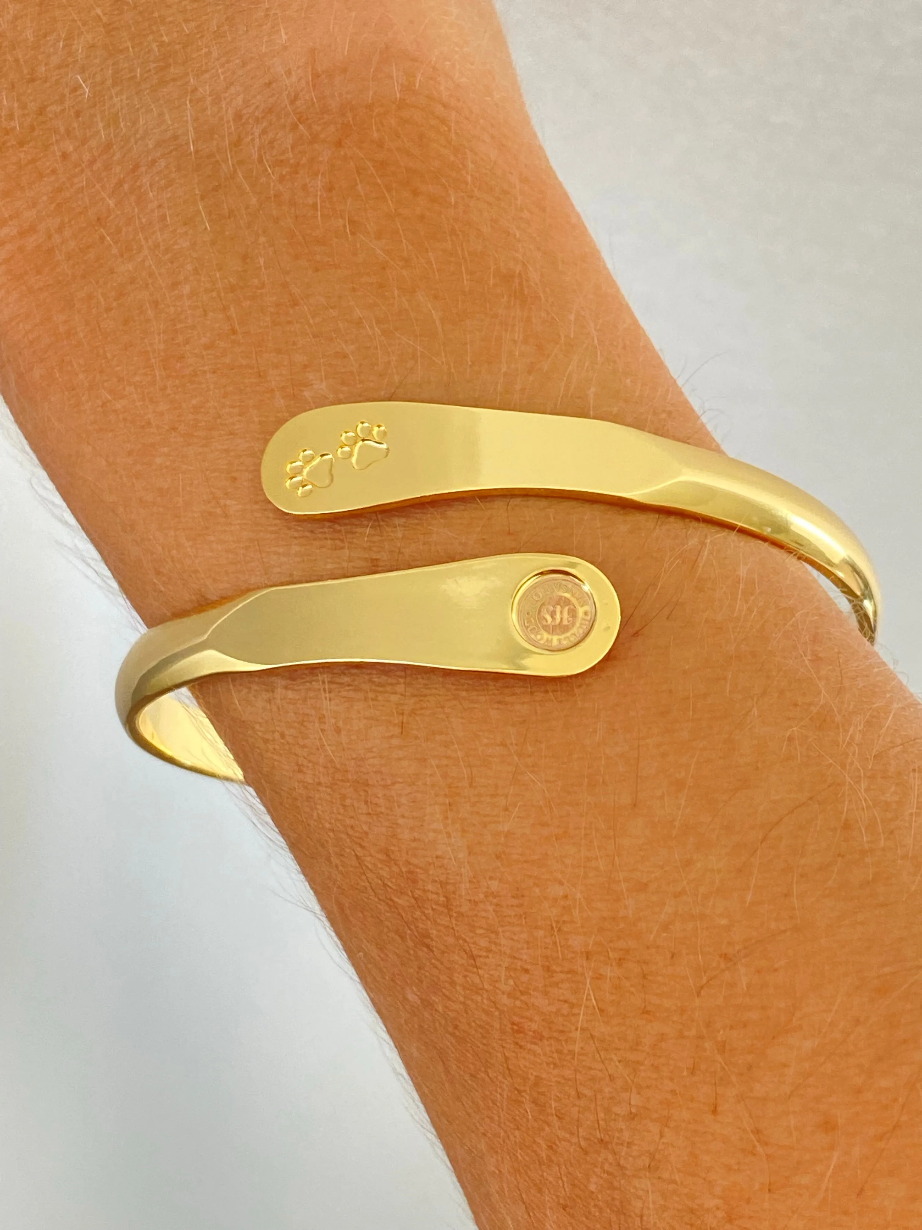 Gold Furry Friends Bracelets, Engraved  Furiends leave paw print in your heart- Paw Prints ( Furry Friends)