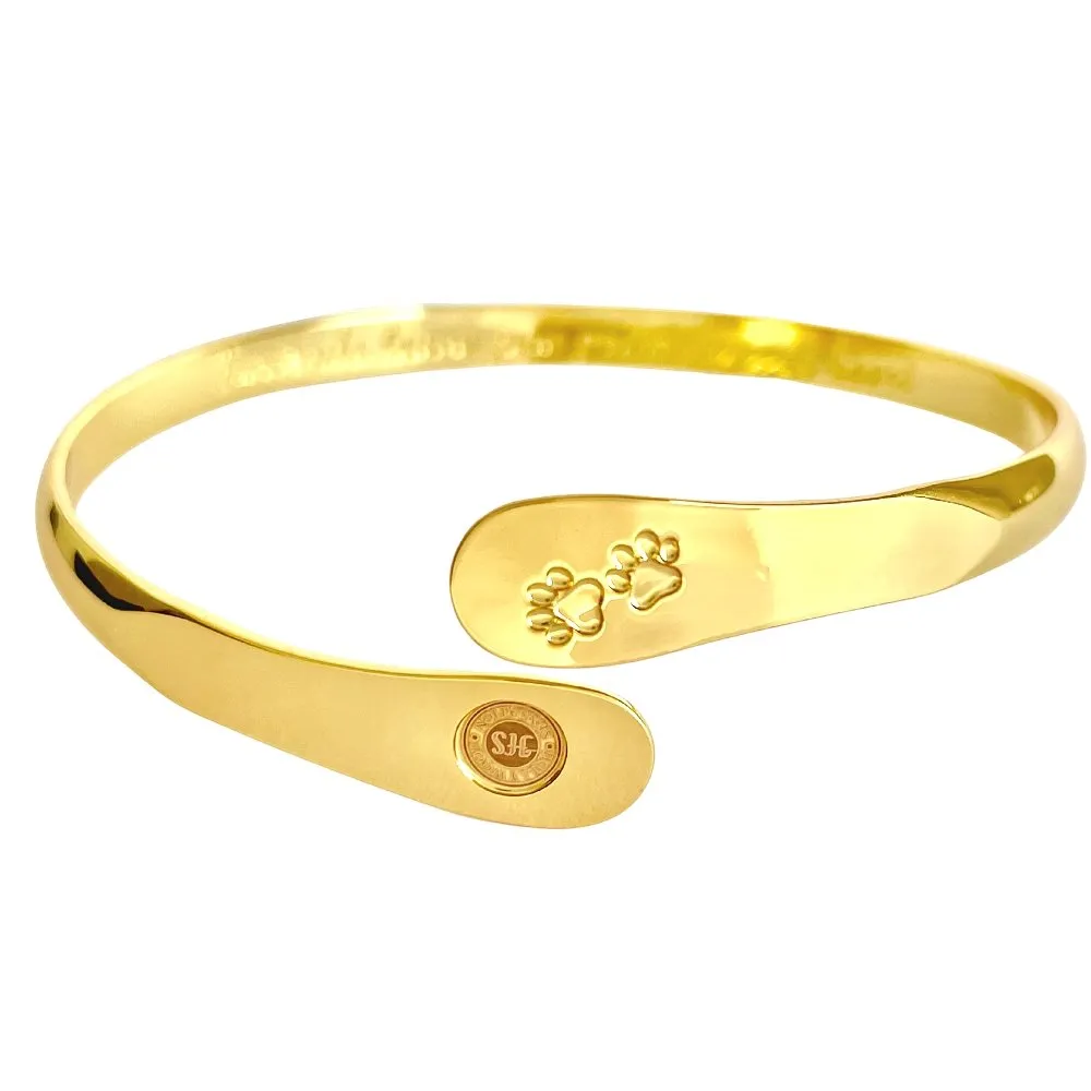 Gold Furry Friends Bracelets, Engraved  Furiends leave paw print in your heart- Paw Prints ( Furry Friends)