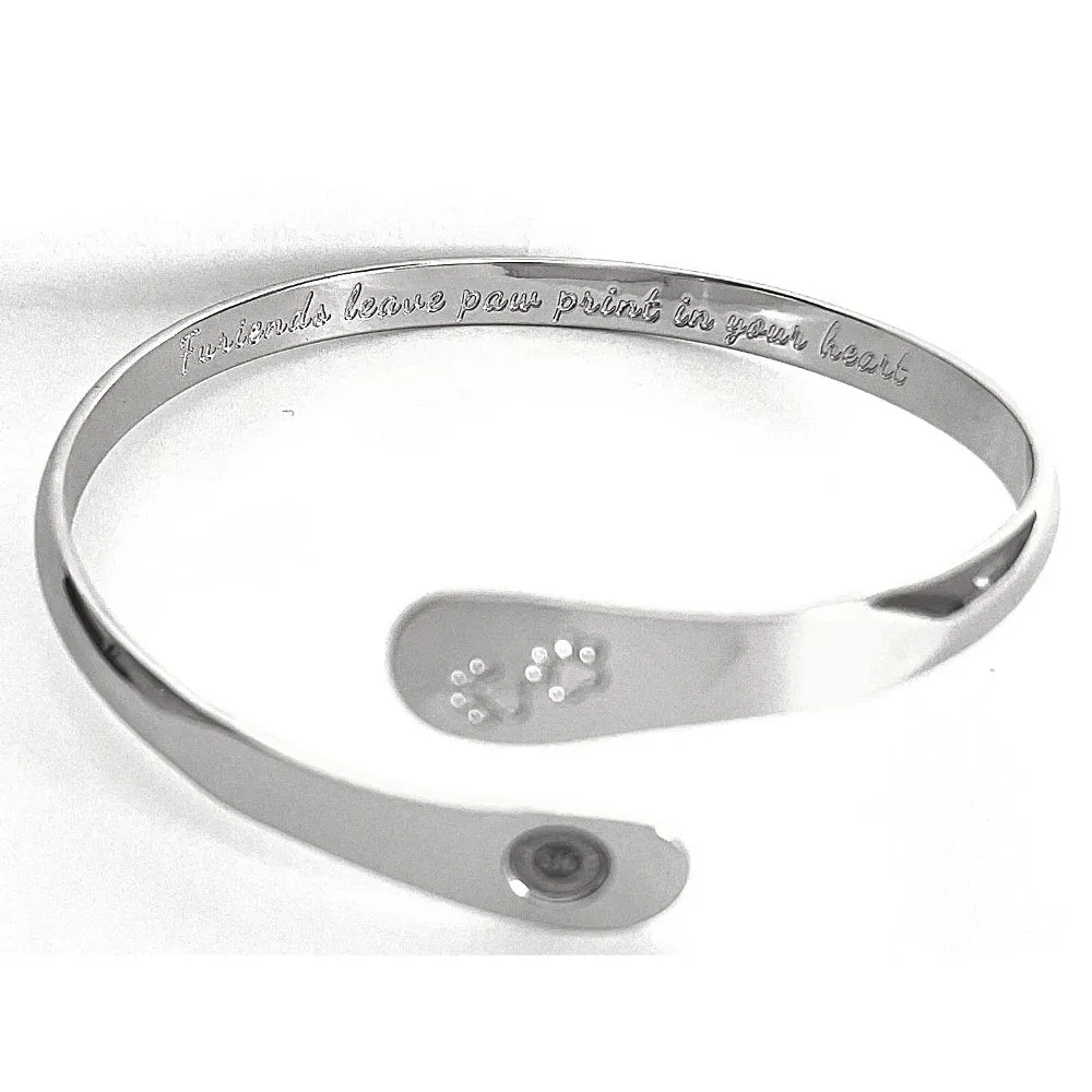 Gold Furry Friends Bracelets, Engraved  Furiends leave paw print in your heart- Paw Prints ( Furry Friends)
