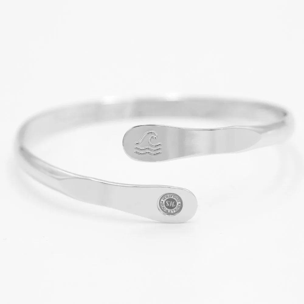 Gold Wave Bracelets, Surfers Bracelets, Ocean Bracelets,  Engraved Best wave of your life's out there Bracelets