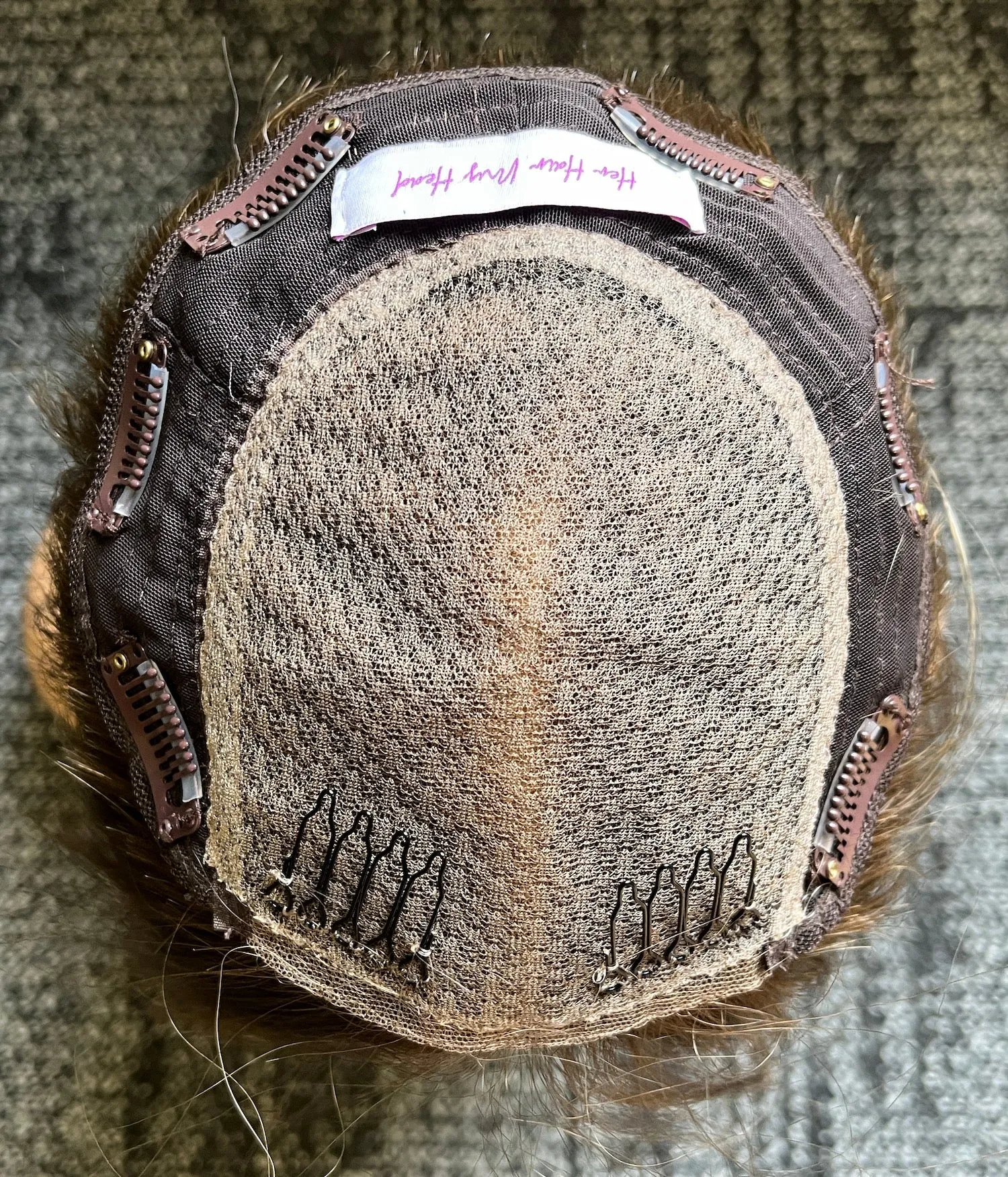 Her Hair My Head, Sarah | Super Flat topper | 7x7" base | Closed lace top | 12" length