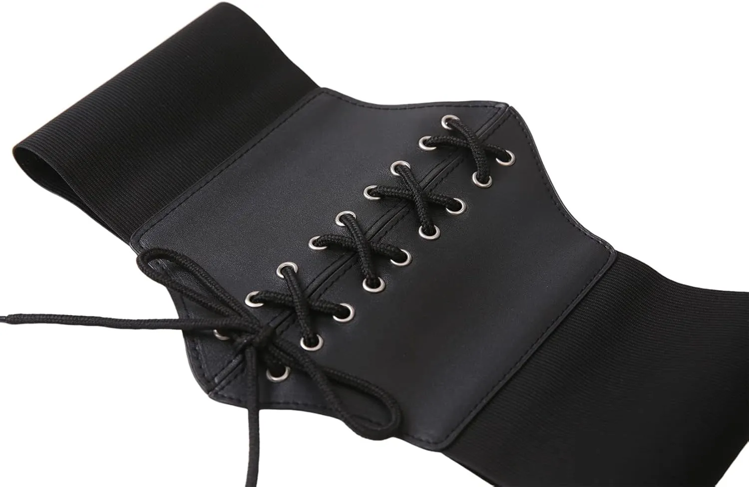 Hoerev Corsets Belt Tops Leather Vest Pirate Halloween Costume Lace Up Waist Belt Bustiers Corsets For Women