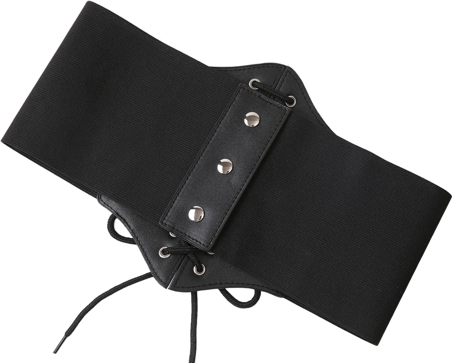 Hoerev Corsets Belt Tops Leather Vest Pirate Halloween Costume Lace Up Waist Belt Bustiers Corsets For Women