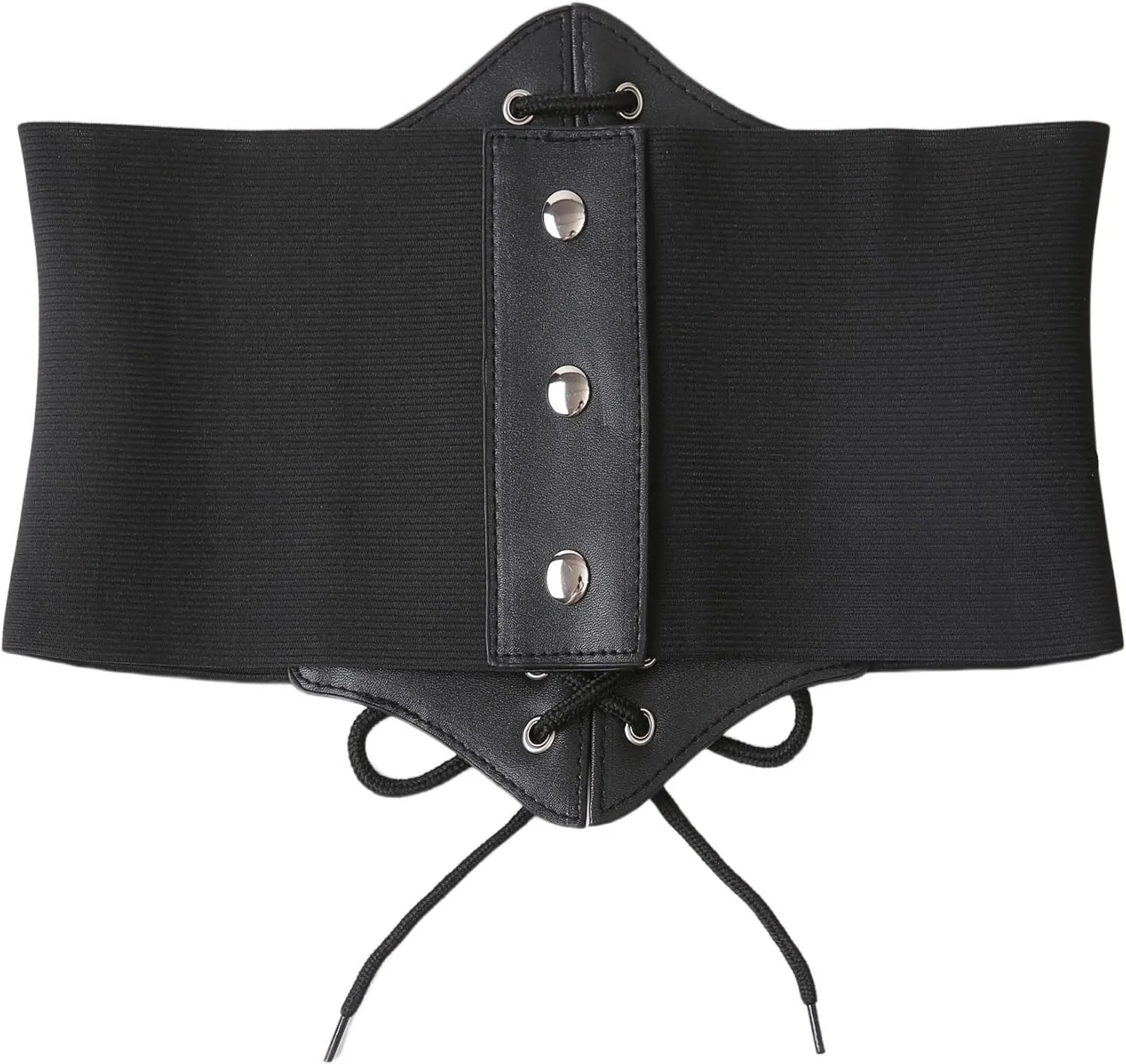 Hoerev Corsets Belt Tops Leather Vest Pirate Halloween Costume Lace Up Waist Belt Bustiers Corsets For Women