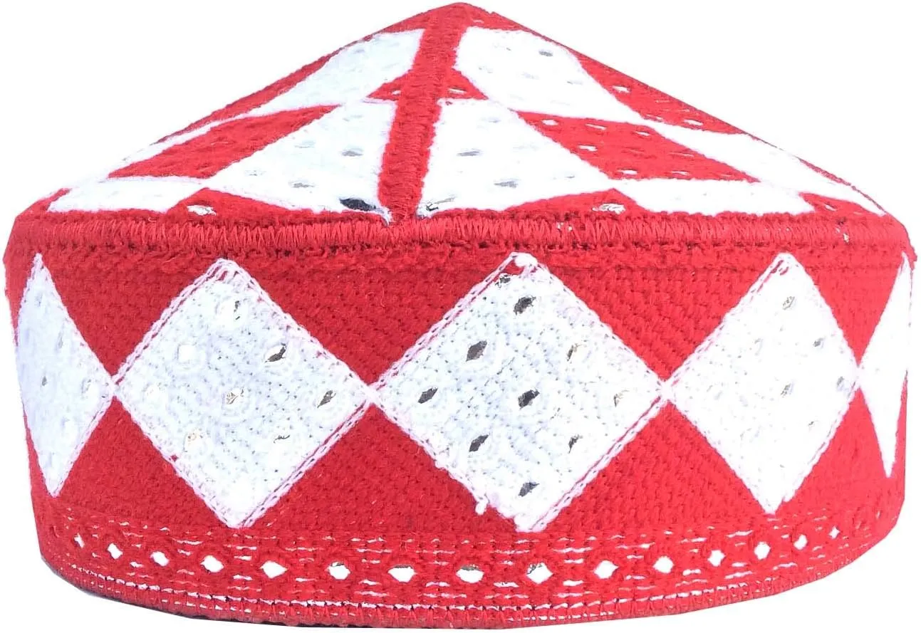 Kufi Men's Unisex Skull Cap Colorful Women's Designer Solid Hat Hand Embroidered Kufi Caps Knitted Beanie Summer Headwear