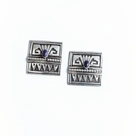 Lapis Sterling Story Earring