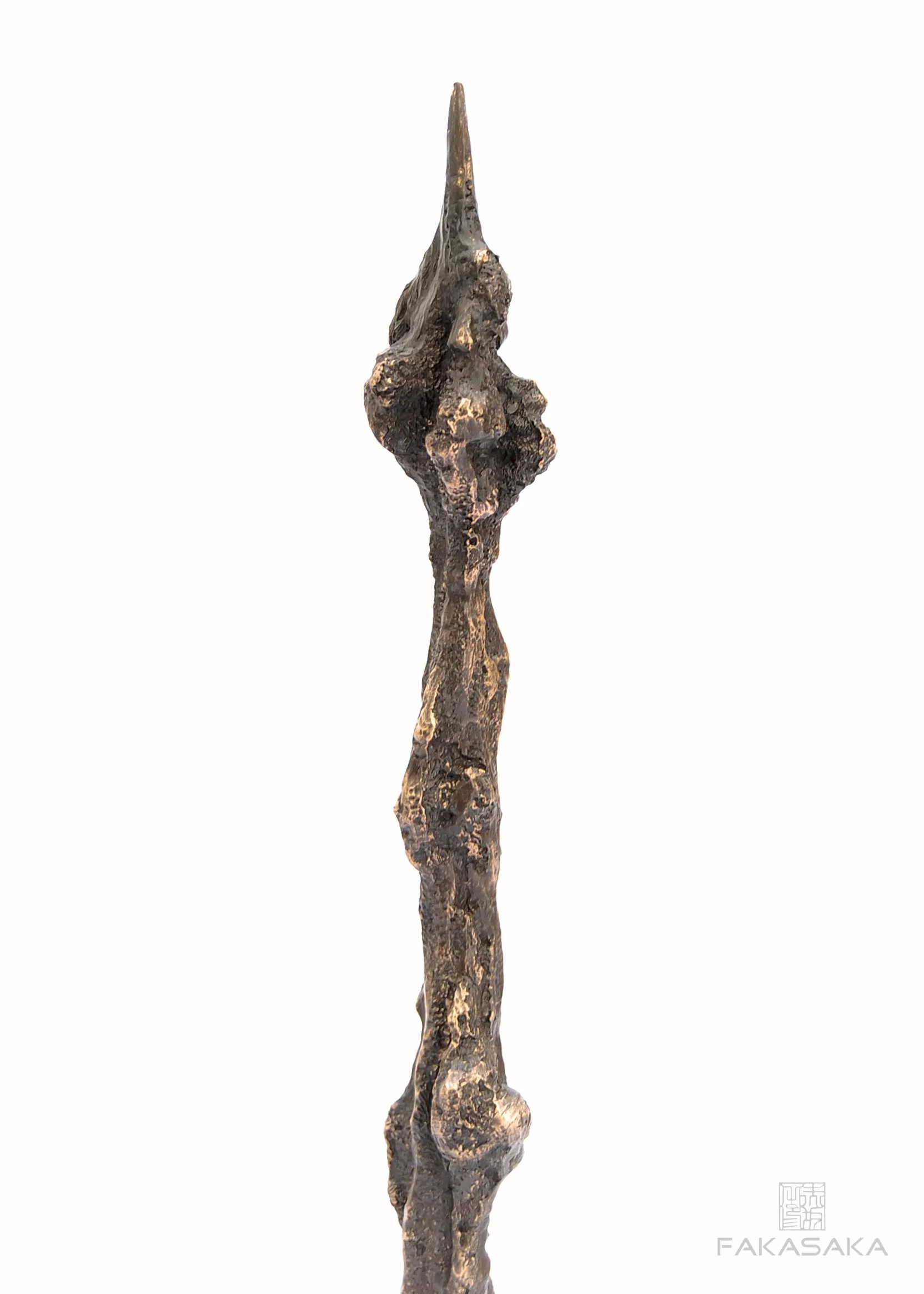 LEO<br><br>CANDLESTICK / SCULPTURE<br><br>BLACKBROWN BRONZE