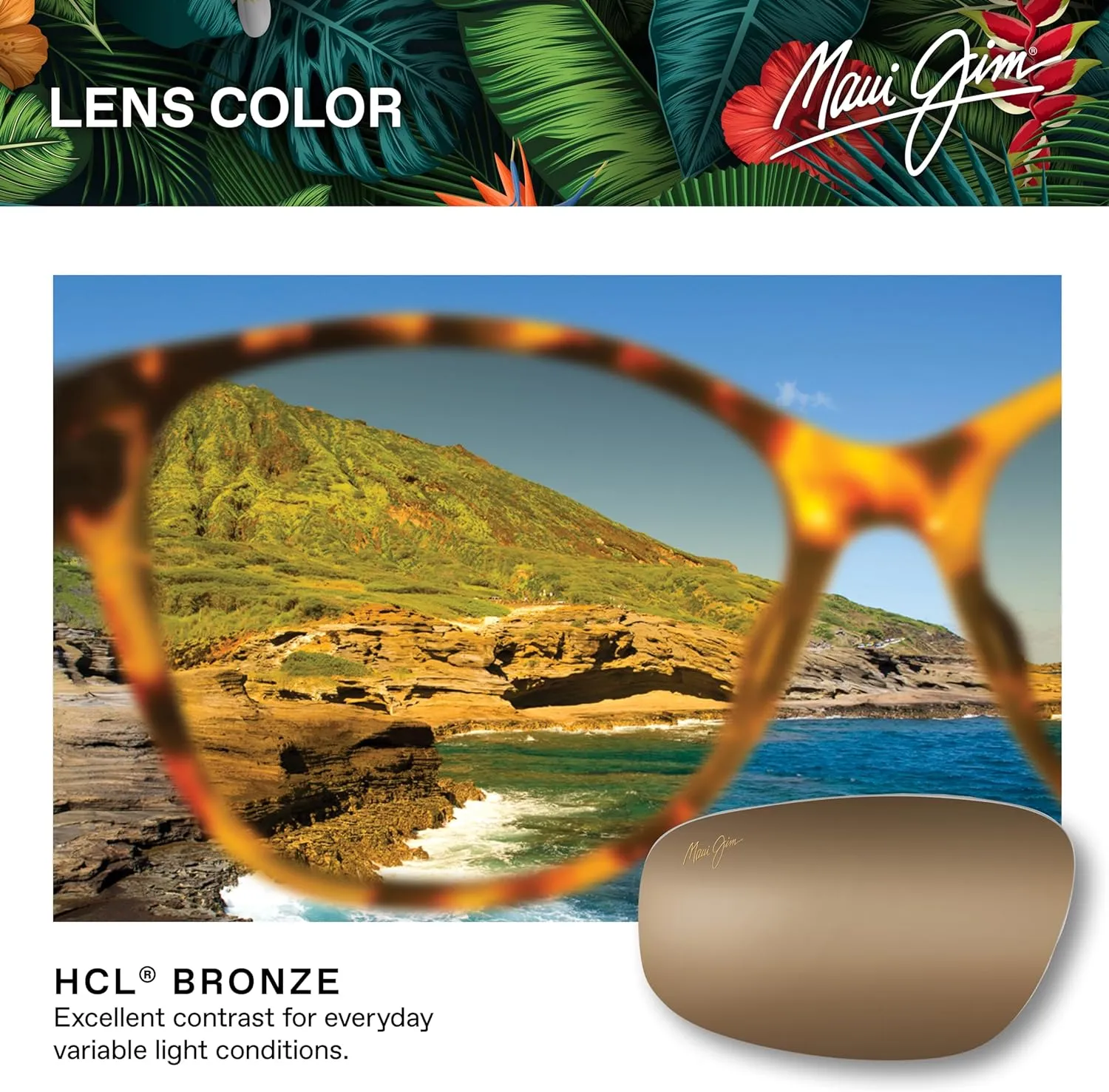 Maui Jim Women's 'Olu'Olu Polarized Cat Eye Sunglasses