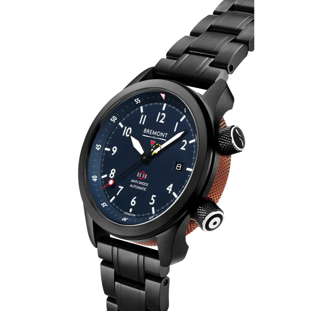 MBII Custom DLC, Blue Dial with Bronze Barrel & Open Case Back