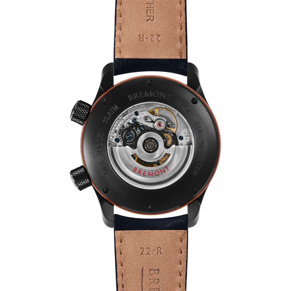 MBII Custom DLC, Blue Dial with Bronze Barrel & Open Case Back