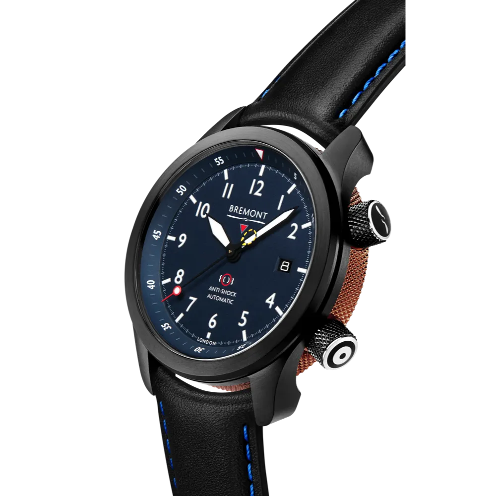 MBII Custom DLC, Blue Dial with Bronze Barrel & Open Case Back