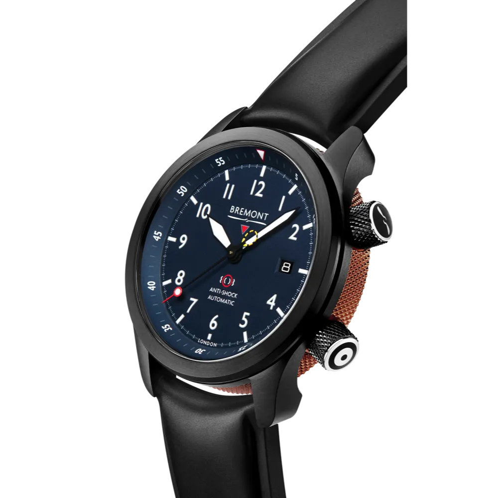 MBII Custom DLC, Blue Dial with Bronze Barrel & Open Case Back