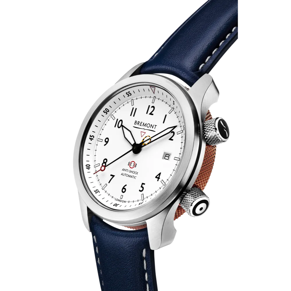 MBII Custom Stainless Steel, White Dial with Bronze Barrel & Open Case Back