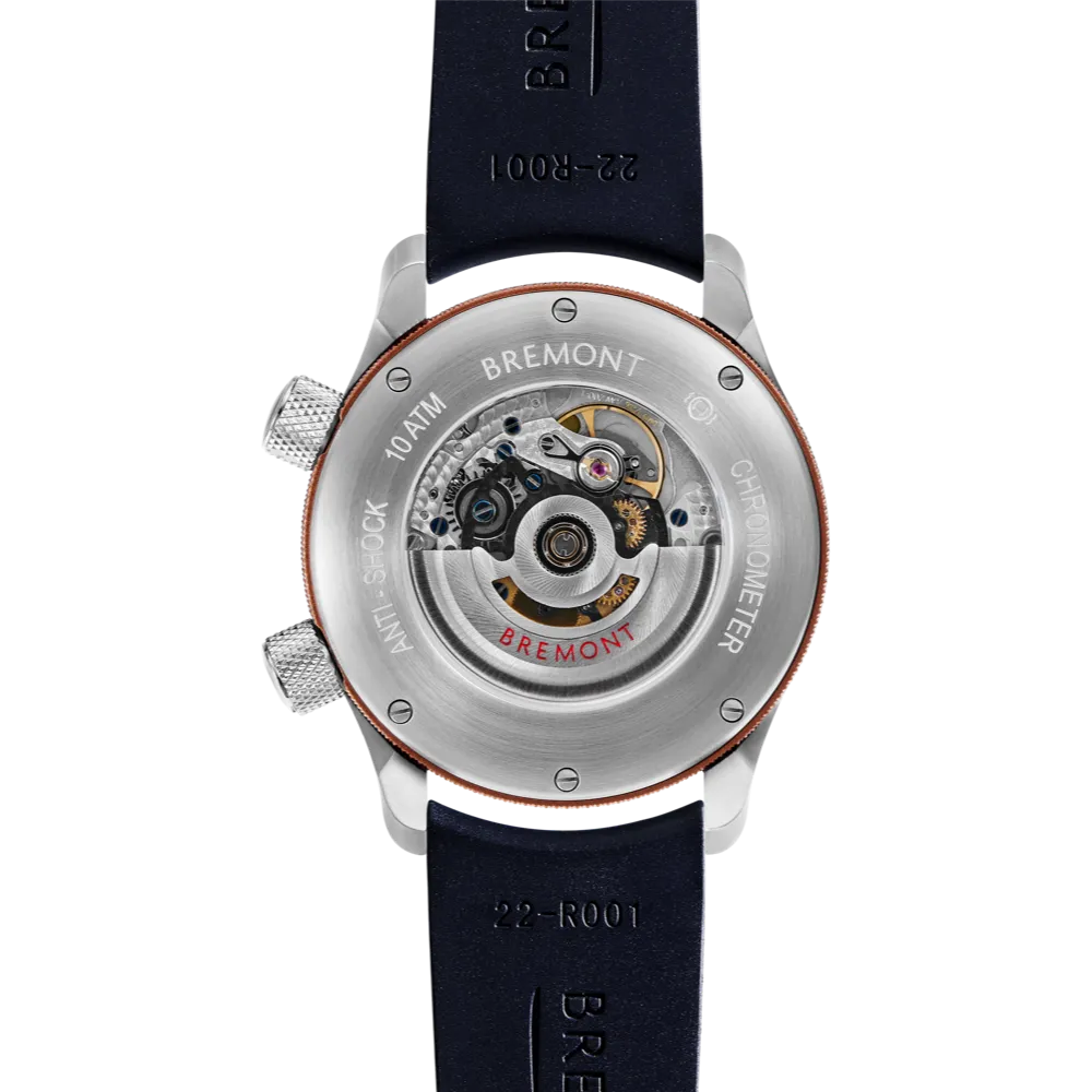 MBII Custom Stainless Steel, White Dial with Bronze Barrel & Open Case Back