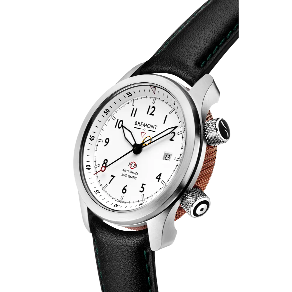 MBII Custom Stainless Steel, White Dial with Bronze Barrel & Open Case Back