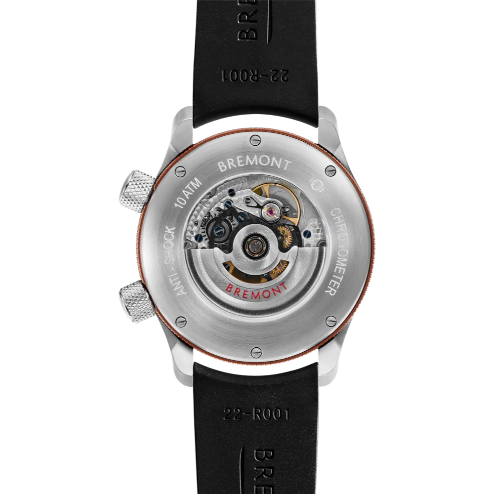 MBII Custom Stainless Steel, White Dial with Bronze Barrel & Open Case Back