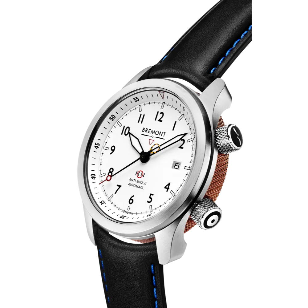MBII Custom Stainless Steel, White Dial with Bronze Barrel & Open Case Back