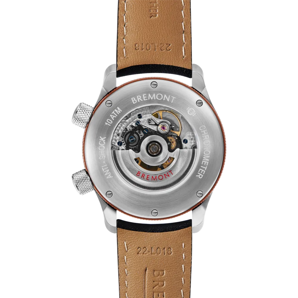 MBII Custom Stainless Steel, White Dial with Bronze Barrel & Open Case Back