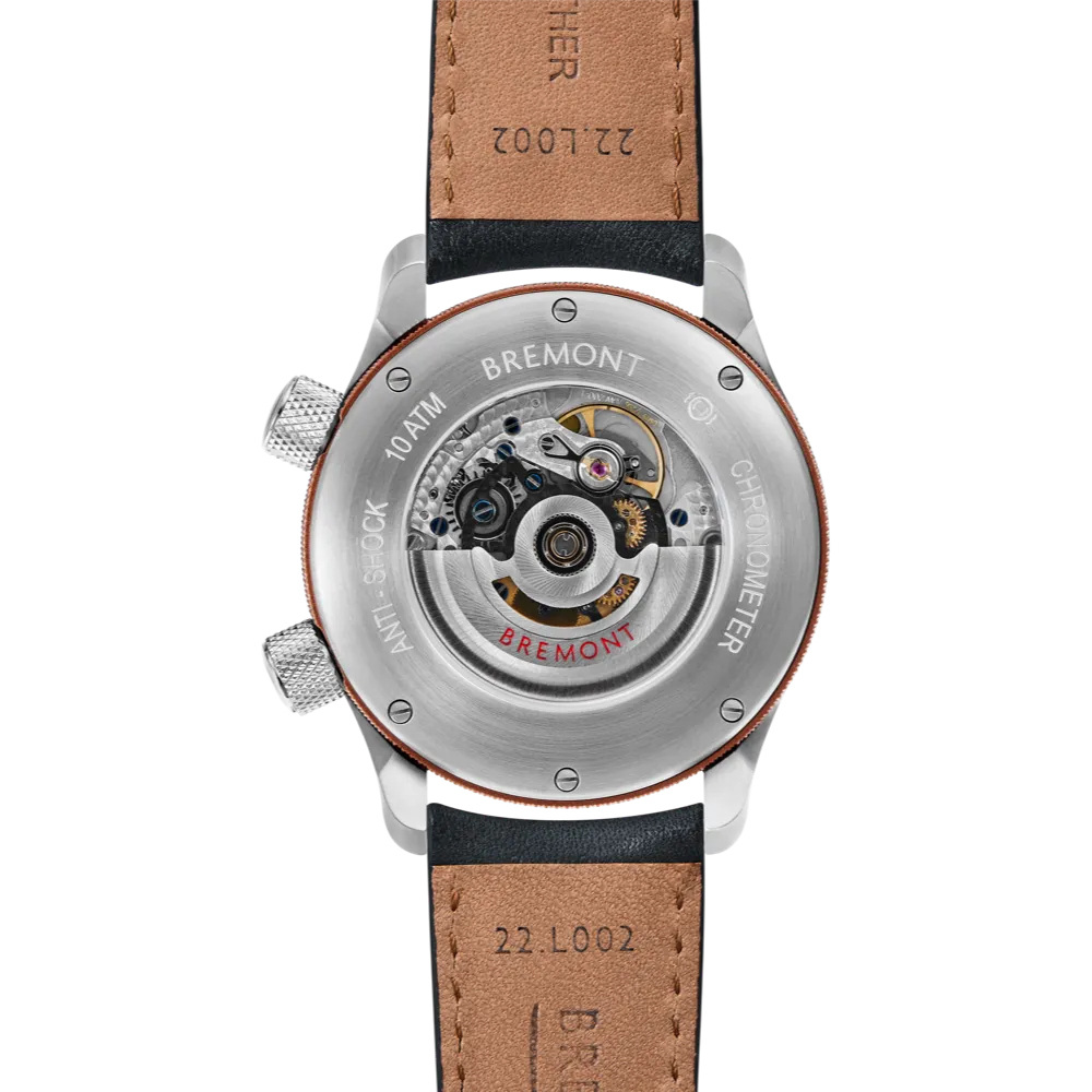 MBII Custom Stainless Steel, White Dial with Bronze Barrel & Open Case Back