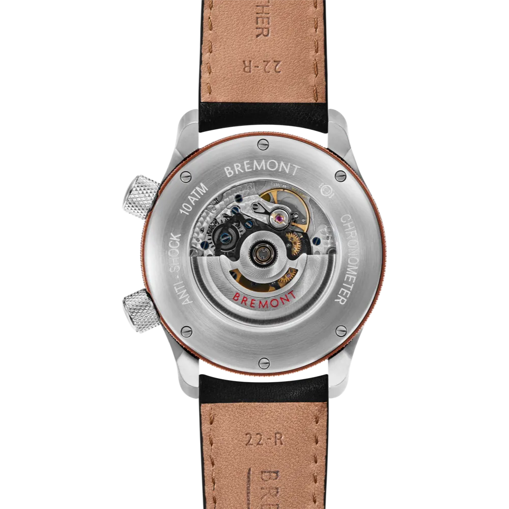 MBII Custom Stainless Steel, White Dial with Bronze Barrel & Open Case Back