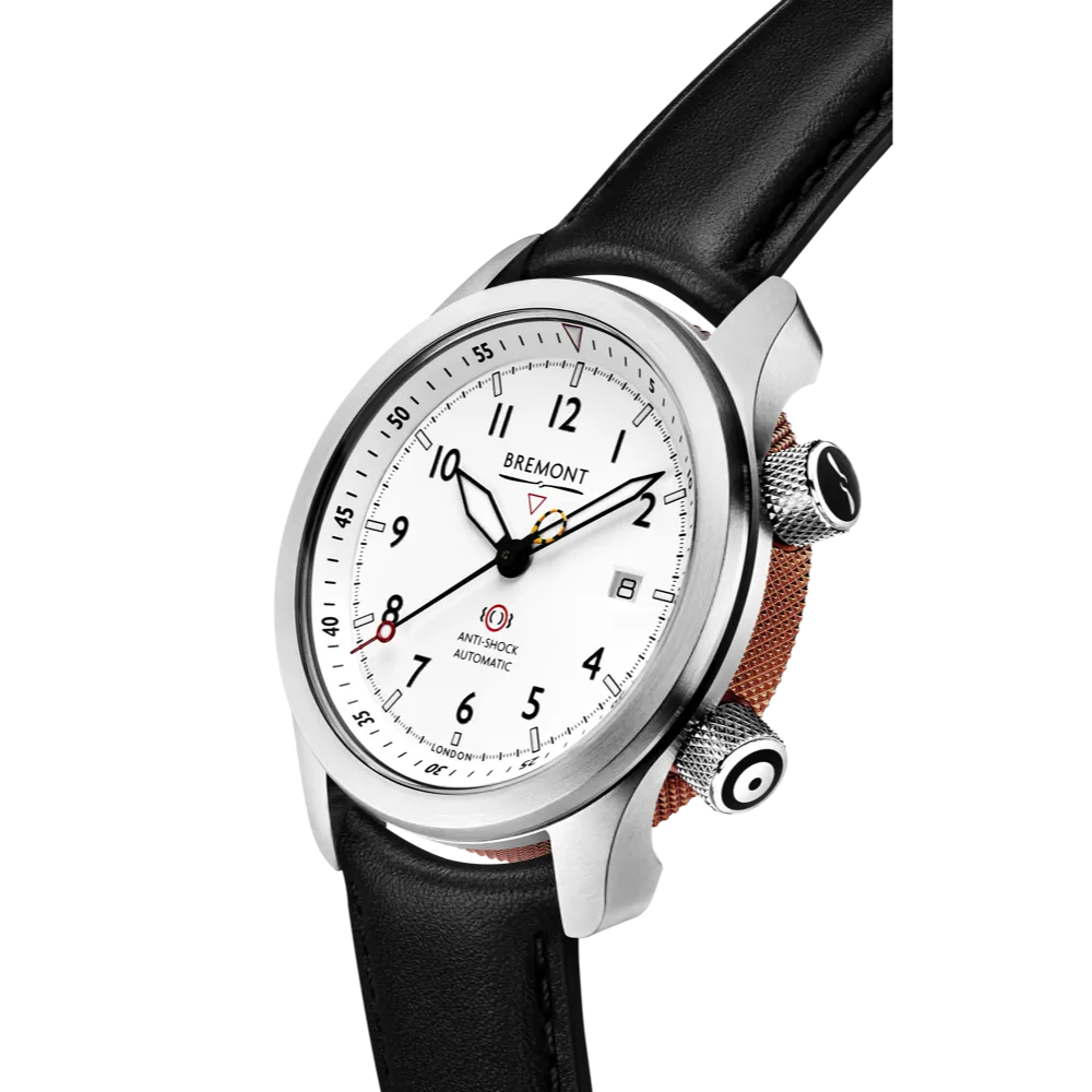 MBII Custom Stainless Steel, White Dial with Bronze Barrel & Open Case Back