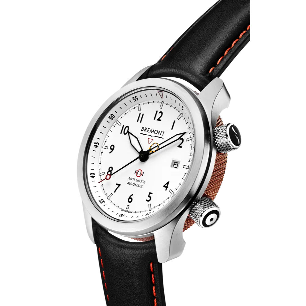 MBII Custom Stainless Steel, White Dial with Bronze Barrel & Open Case Back