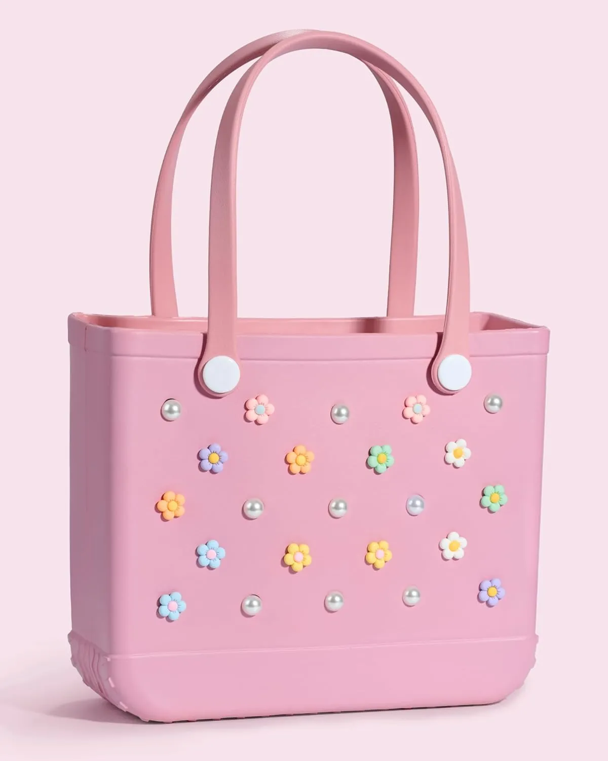 Mon Carame Rubber Beach Bag Accessories Charms,Rubber Beach Totes Accessories Inserts,Lovely Pearl Charms