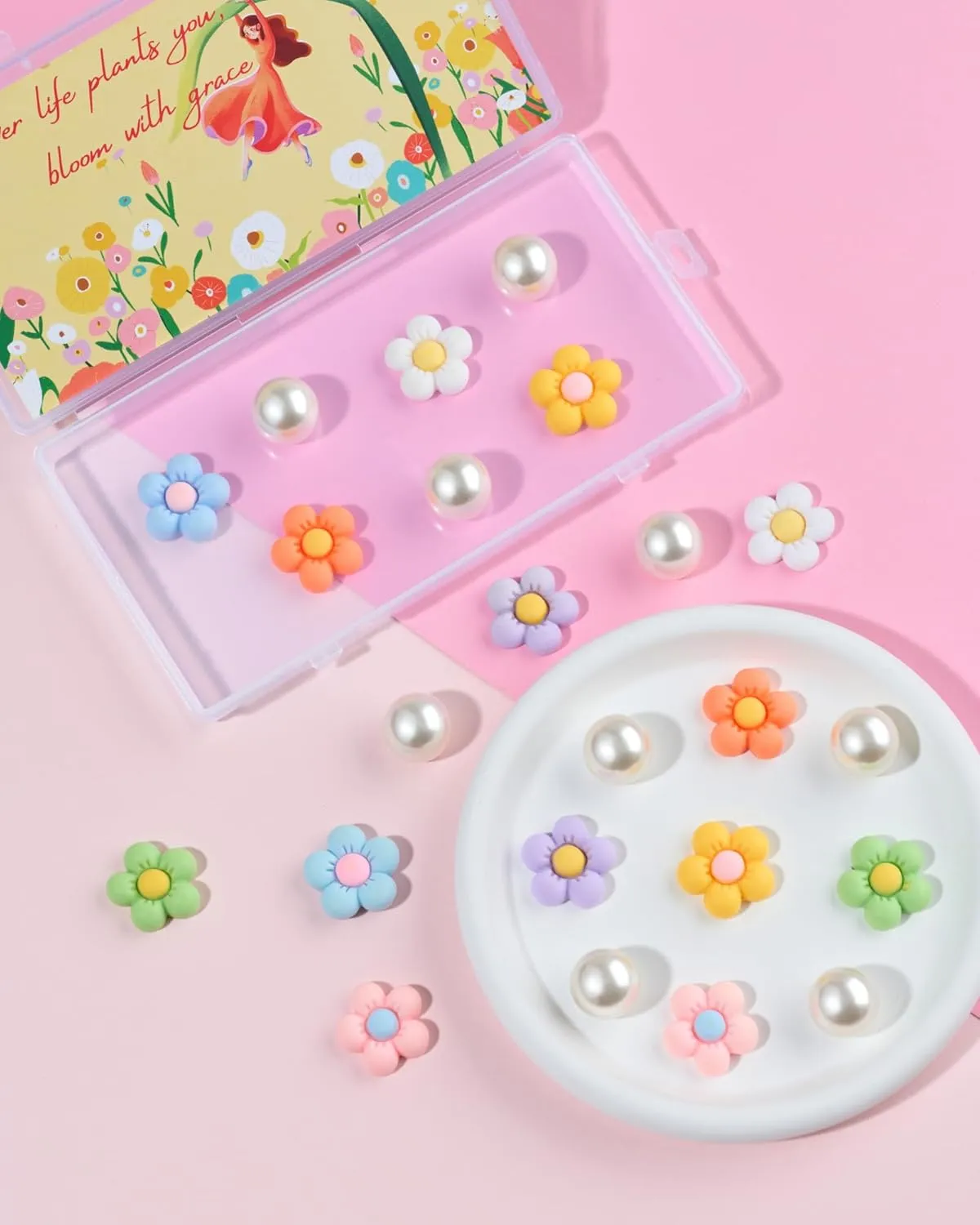 Mon Carame Rubber Beach Bag Accessories Charms,Rubber Beach Totes Accessories Inserts,Lovely Pearl Charms