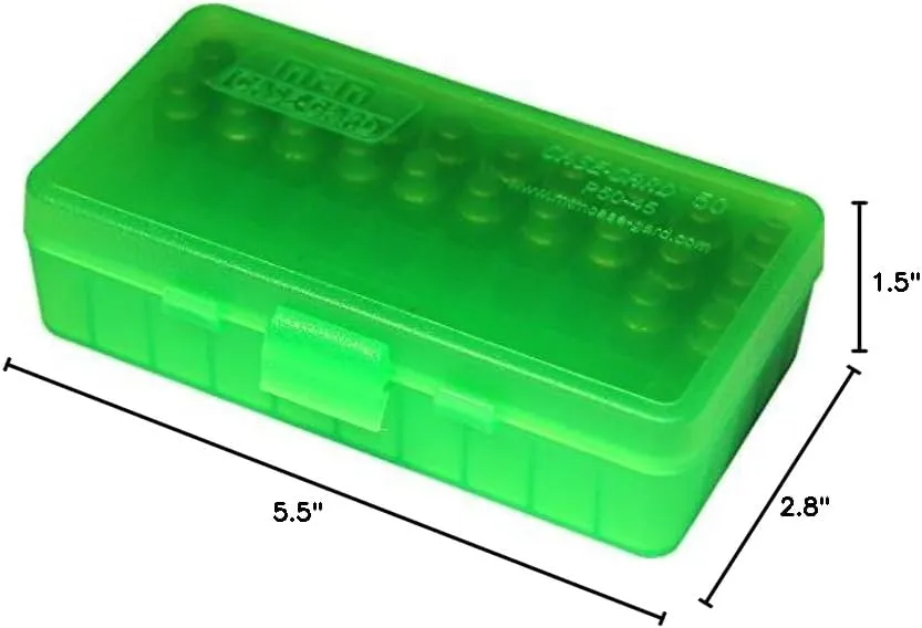 MTM 40/45/10MM Cal 50 Round Flip-Top Ammo Box