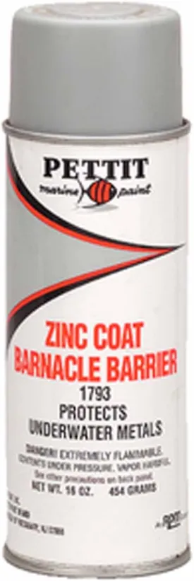 Pettit Zinc Coat Barnacle Barrier, 16oz zinc Coat Barnacle Barrier aerosol