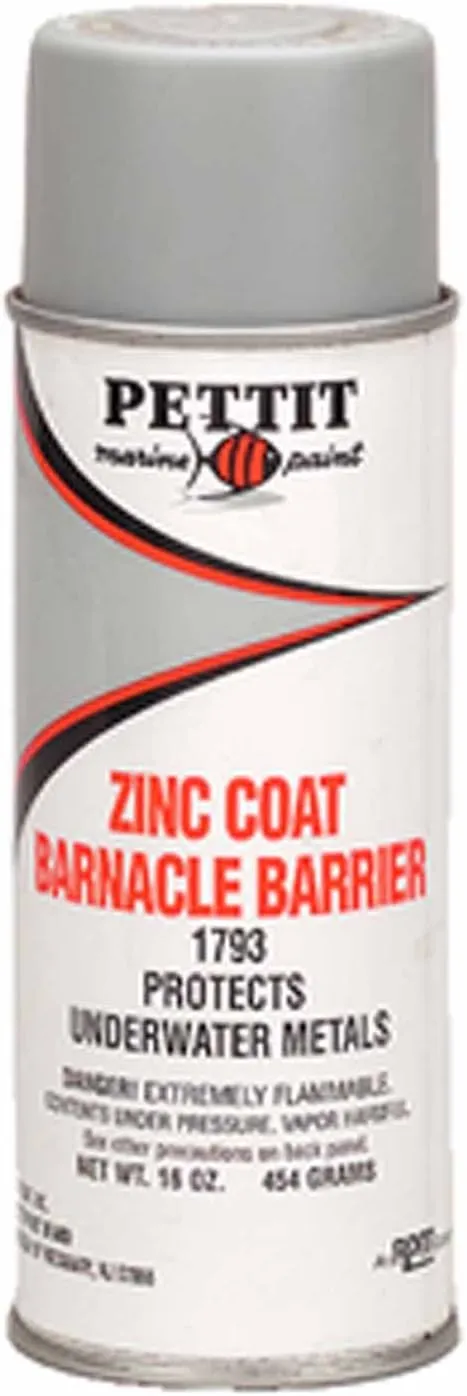 Pettit Zinc Coat Barnacle Barrier, 16oz zinc Coat Barnacle Barrier aerosol