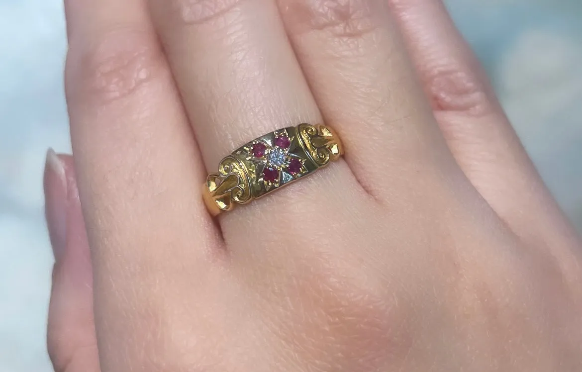 Ruby and diamond ring from 1907
