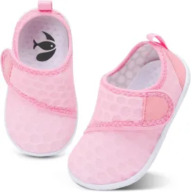 shopUAL Toddler Water Shoes Kids Girls Boys Beach Aqua Socks Skin Barefoot Walking Water Shoes Quick Dry Non-Slip Breathable Swim Pool Surf