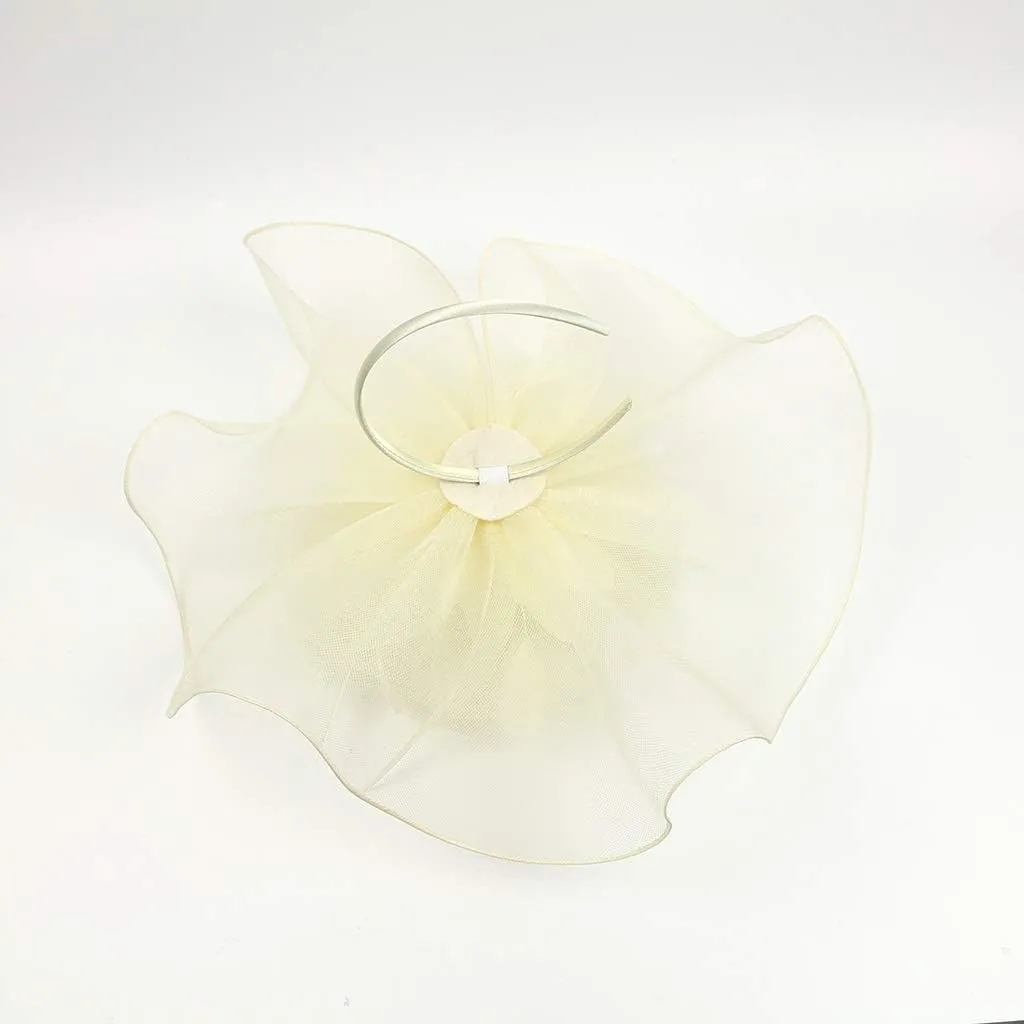 Sinamay Fascinator Hat Floral Feather Pillbox Derby Hats for Women Wedding Tea Party with Headband Clip