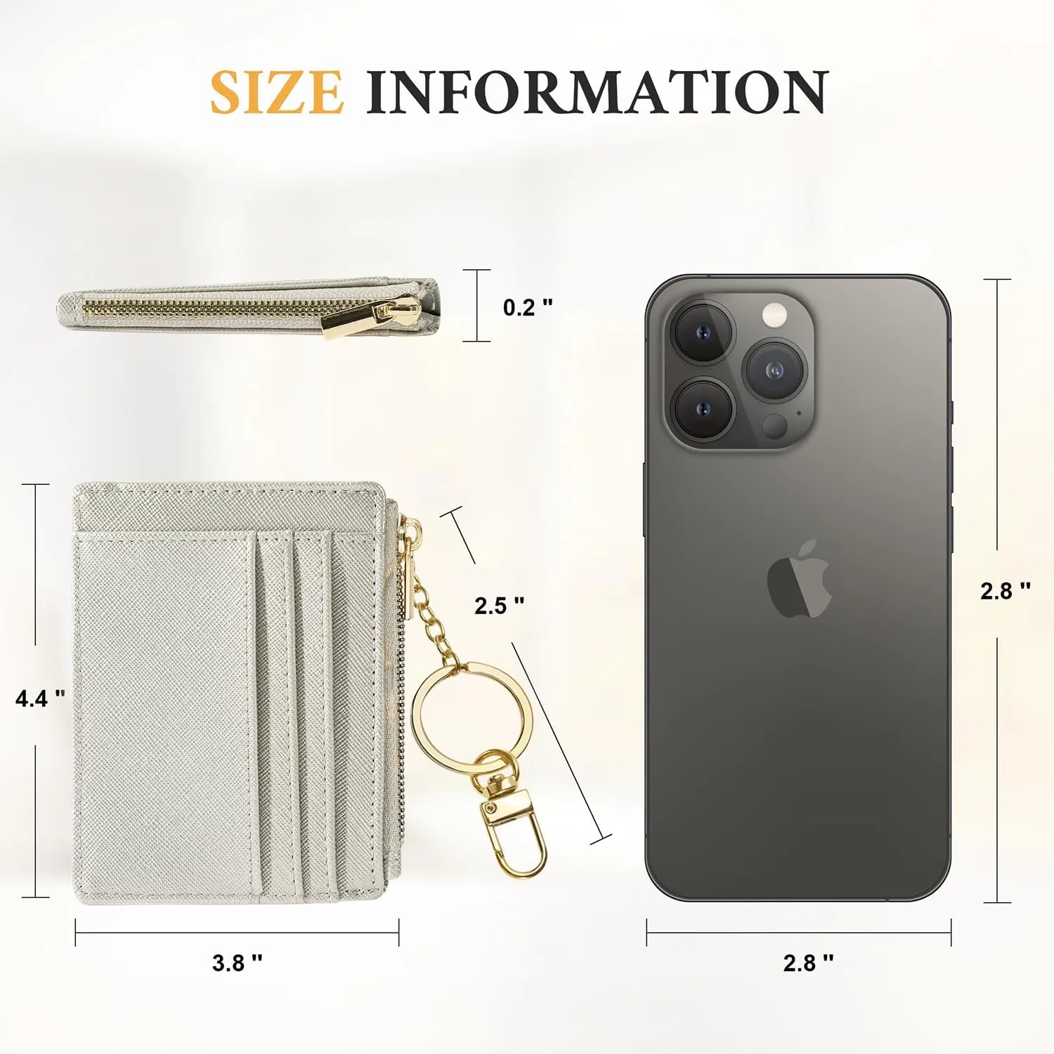 Sodsay Card Case Slim Front Pocket Wallet for Women Credit Card Holder with Keychain