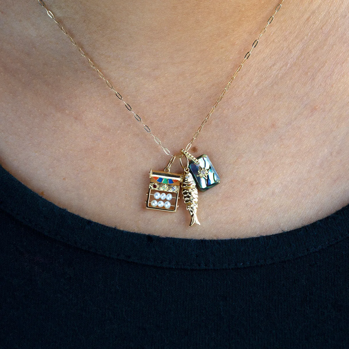 Solid Gold Delicate Paperclip Chain