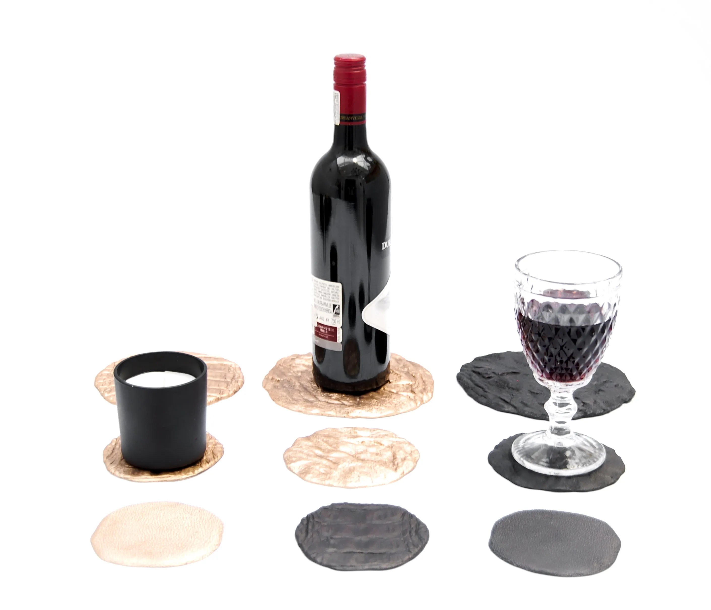 STINGRAY COASTER 2<br><br>CUP COASTER  / BOTTLE COASTER  / CANDLE TRAY<br><br>POLISHED BRONZE