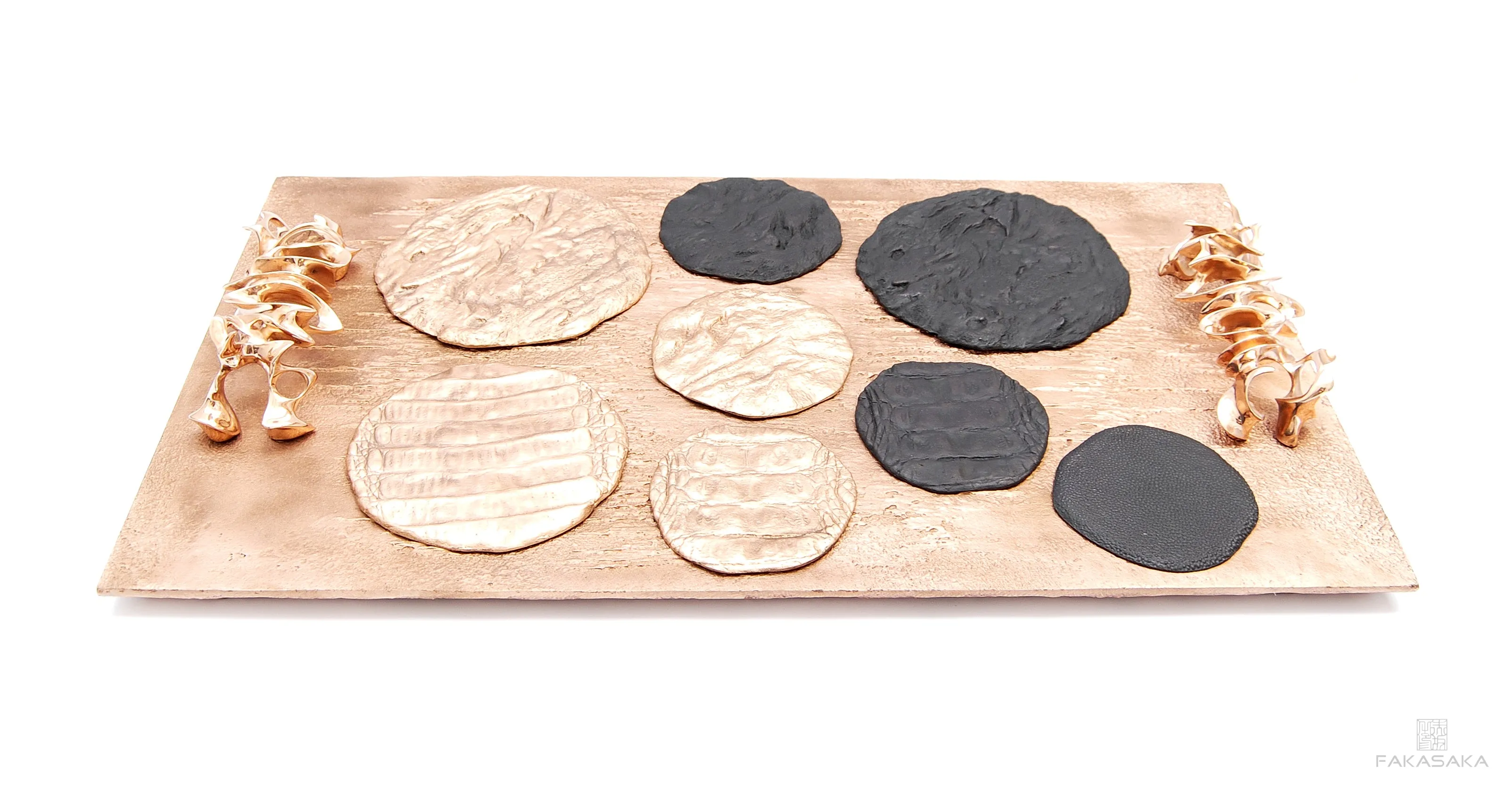STINGRAY COASTER 2<br><br>CUP COASTER  / BOTTLE COASTER  / CANDLE TRAY<br><br>POLISHED BRONZE