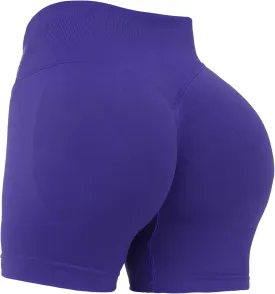 STUNNY Women Workout Impact Shorts Gym Shorts Scrunch Butt Lifting Seamless Shorts Waisted Contour